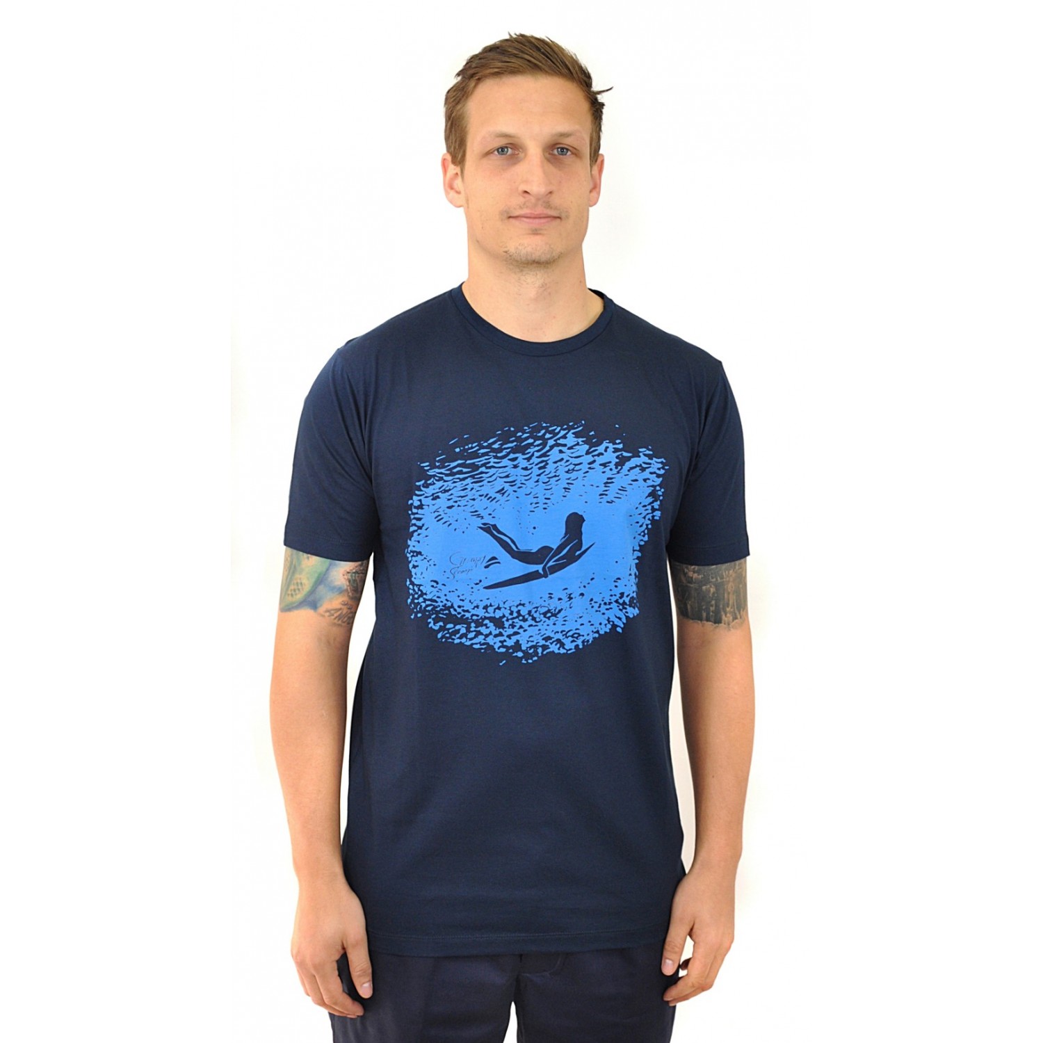 grumpyscampi t-shirt duckdive blue